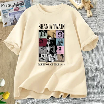 Футболки Shania Twain Queen of Me Tour, женская хлопковая футболка с графическим рисунком, уличная одежда в стиле харадзюку в стиле хип-хоп, женская одежда