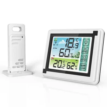 Цифровое радио с ЖК дисплеем Внутри и снаружи, удобный датчик температуры, измеритель влажности, термометр-гигрометр, метеостанция, часы