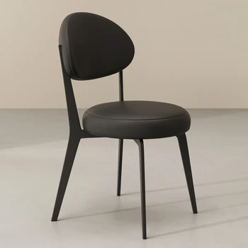Черные стулья для столовой Relax, Акцентные Минималистичные Современные кухонные стулья для гостиной, Переносная кухонная мебель Sillas Comedor MQ50CY