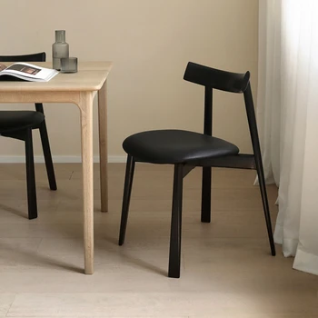 Черный обеденный стул в скандинавском стиле, Деревянный современный офисный туалетный столик, стулья для гостиной, домашняя мебель для кухни Sedie Da Pranzo A2