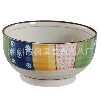 Японская керамическая миска для рамена-Sanuki Donburi Bowl ， Японская миска для рамена, лапши, супа, можно мыть в микроволновой печи и посудомоечной машине