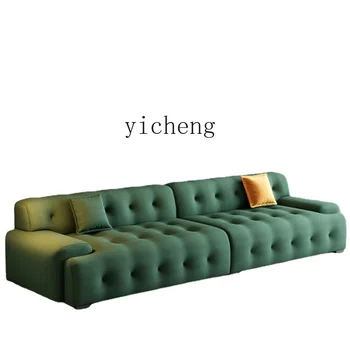 Диван из минималистичной ткани XL в кремовом стиле для гостиной Rochburg Square Sofa