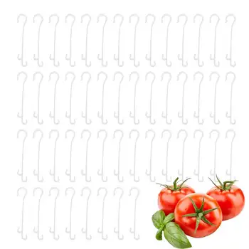 Крючки для поддержки помидоров 50 шт./компл. J Крючок для садовых овощей, принадлежности для поддержки помидоров для питомника на ферме, предотвращают защипывание