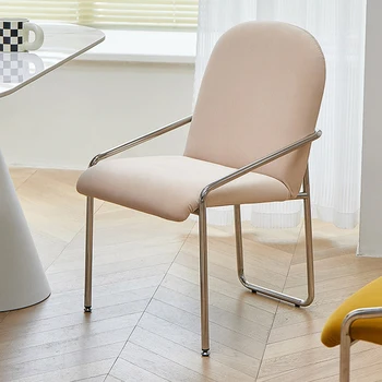 Металлические стулья с подлокотниками Кресло для макияжа на балконе для кофе мероприятий Удобные Дизайнерские шезлонги Salle Manger Мебель для столовой WJ40XP