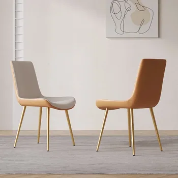 Набор современных обеденных стульев с металлическими ножками, Роскошный Дизайнерский пластиковый стул, Эргономичные шезлонги для ожидания, мебель для дома Salle Manger